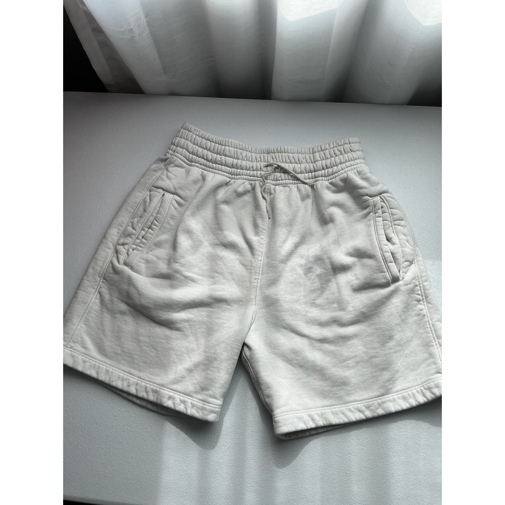 AGOLDE Boxing Fleece Short Cream High Rise Smocked Waist A9014 Mens Size M